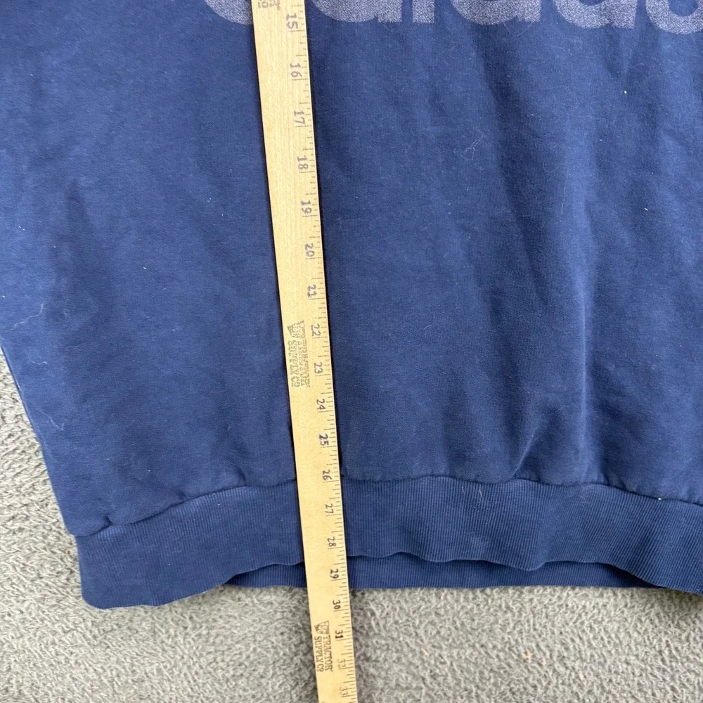 Adidas Mens XL Navy Blue Crewneck‎ Sweatshirt Big Logo Pullover Made in Turkey